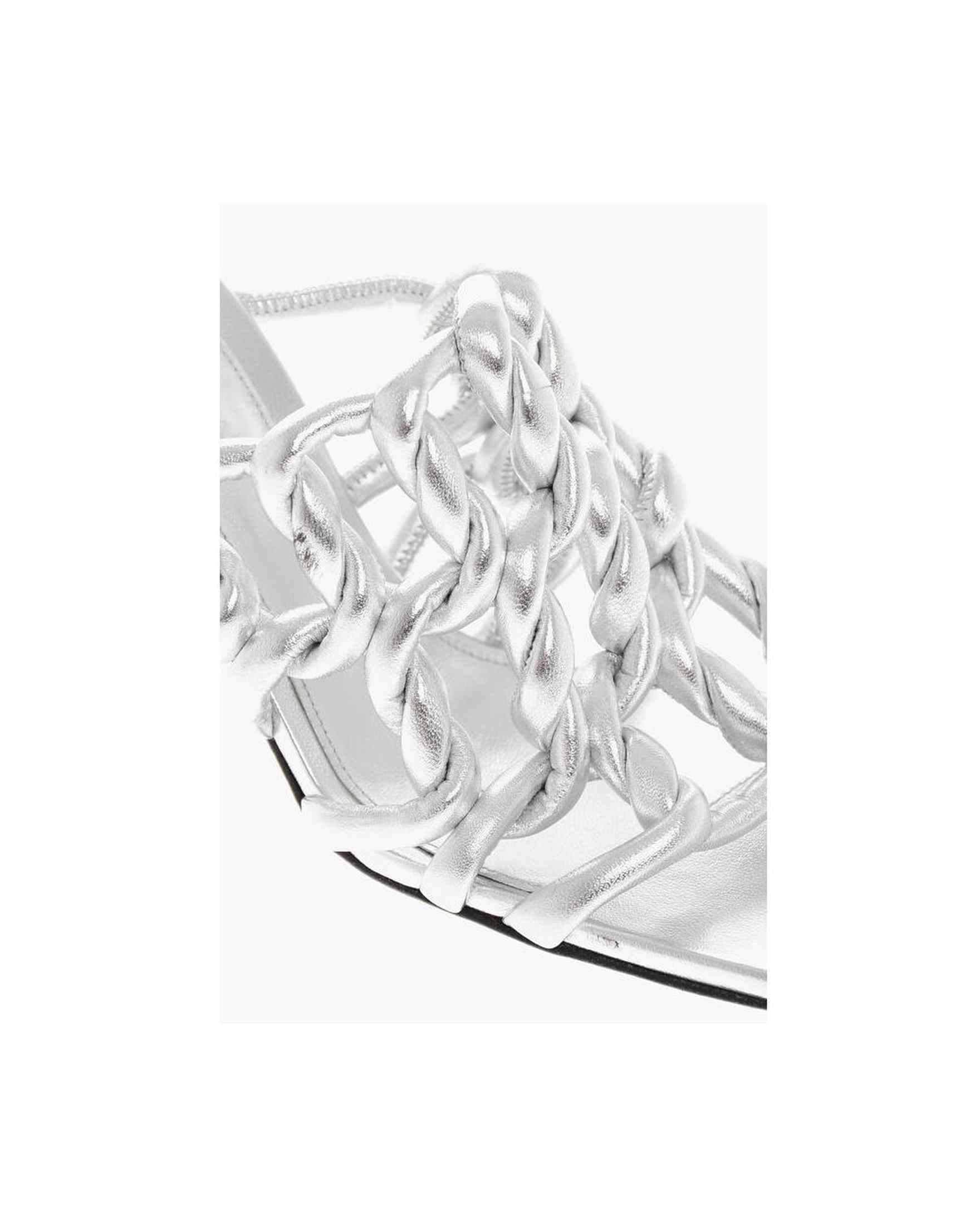 Bottega Veneta Leather Silver Sandal Glam Steals
