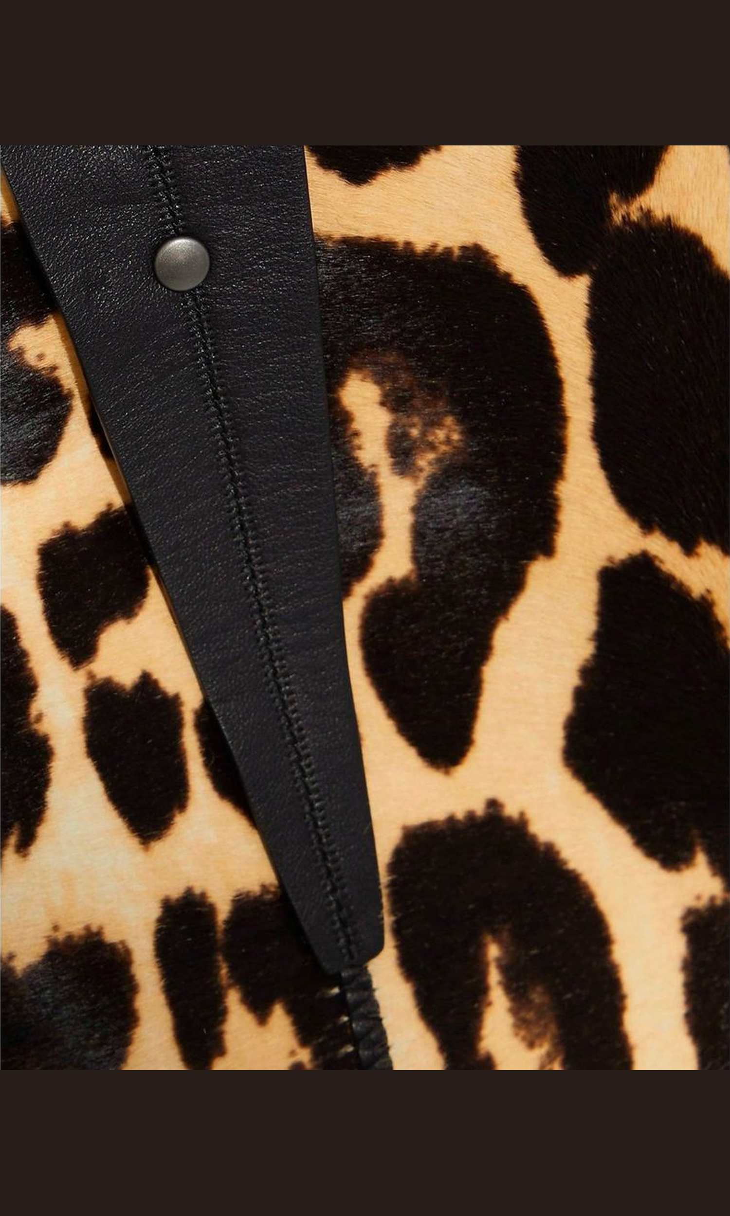 Bottega Veneta Leopard Print Calf Hair Skirt Glam Steals