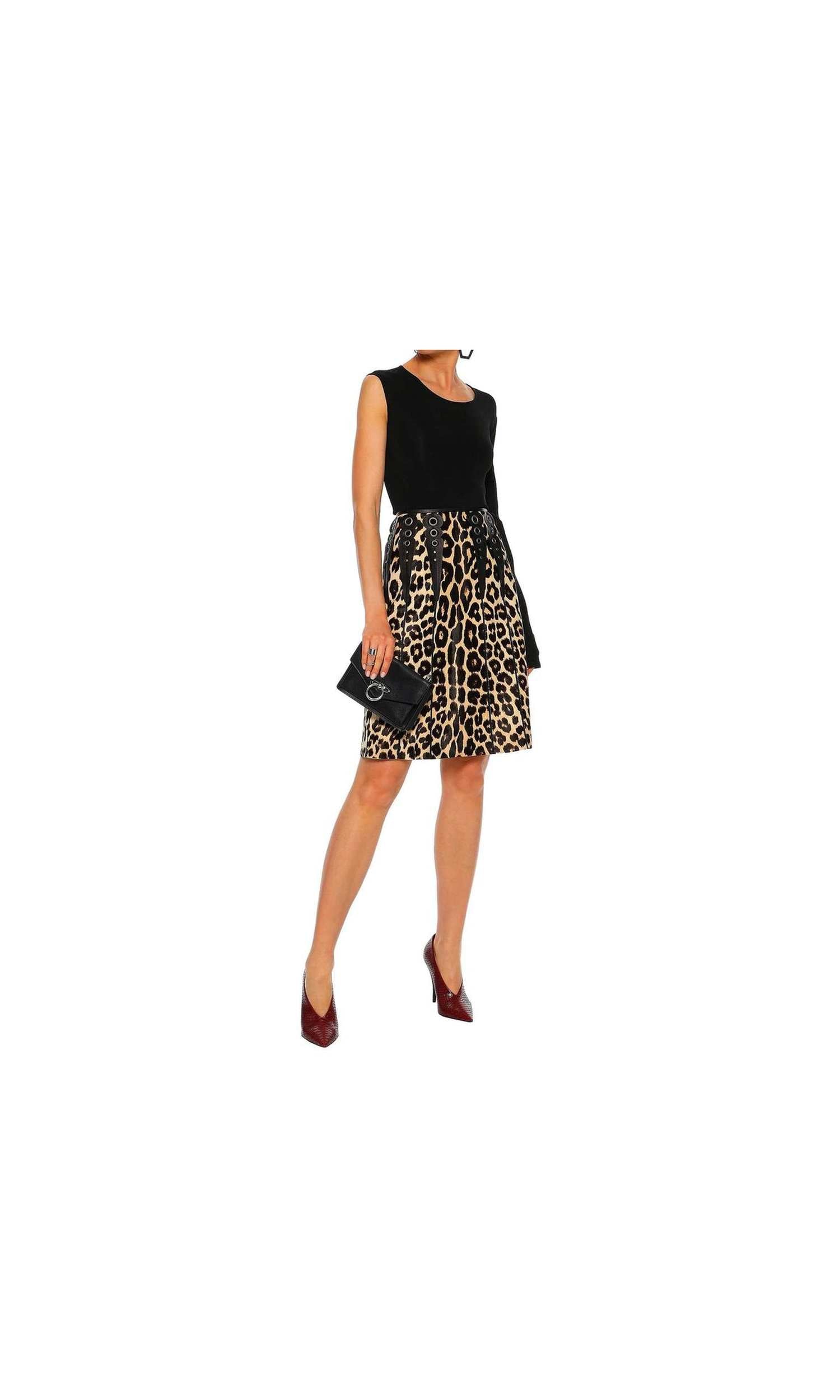 Bottega Veneta Leopard Print Calf Hair Skirt Glam Steals