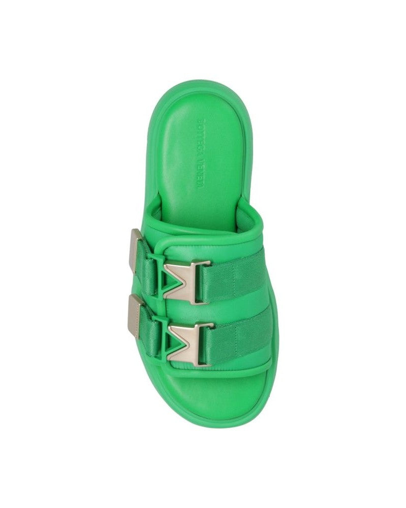 Bottega Veneta Nylon Slides Flats