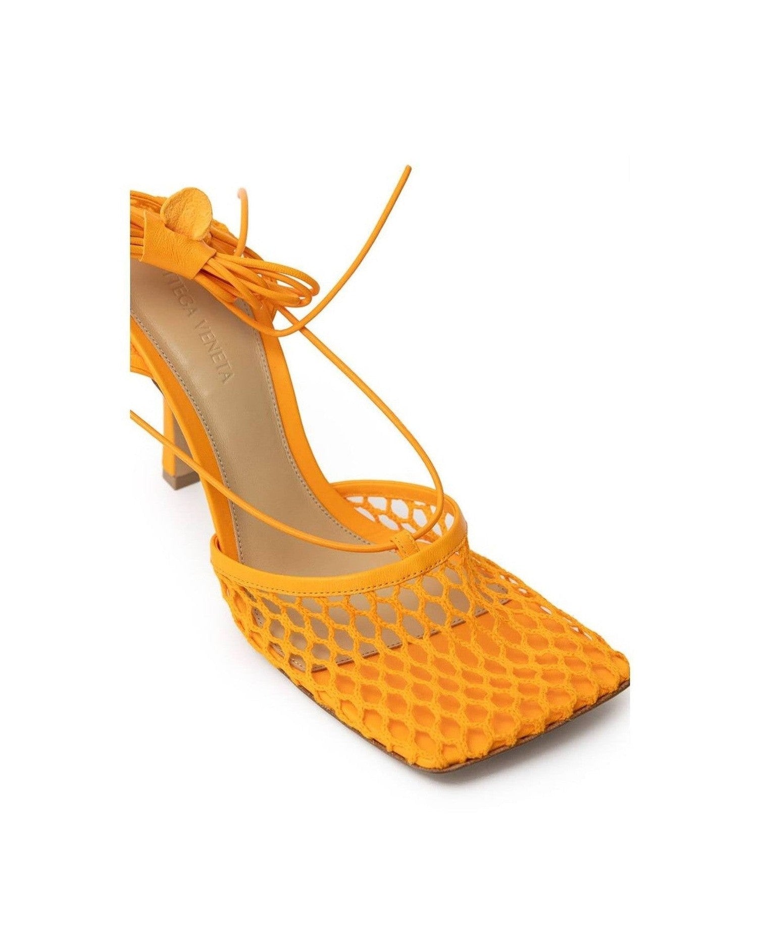Bottega Veneta Orange Leather Fabric And Sandals Glam Steals