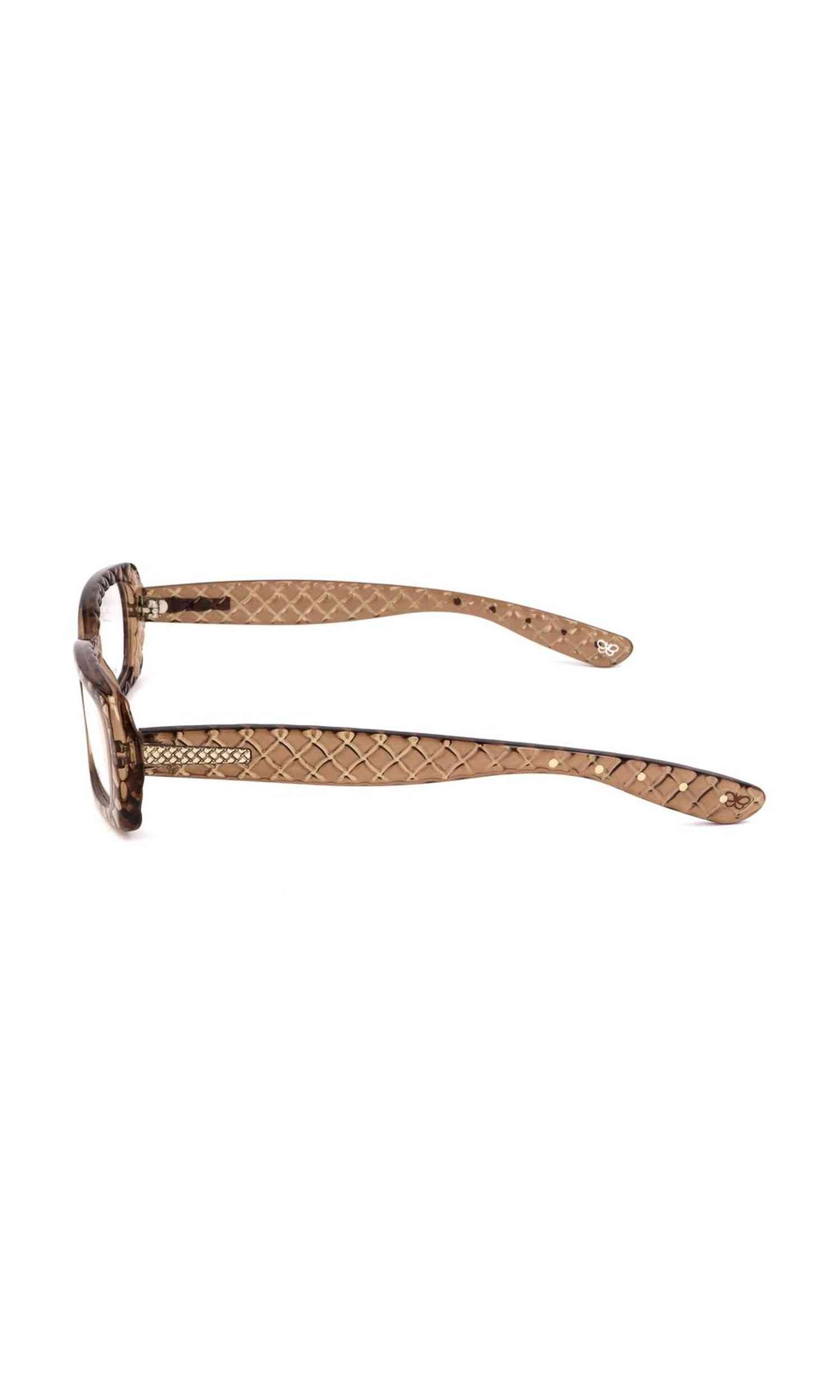 Bottega Veneta Plastic Brown Frame Glam Steals