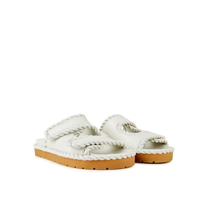 Bottega Veneta White Leather Lamb Sandals Glam Steals
