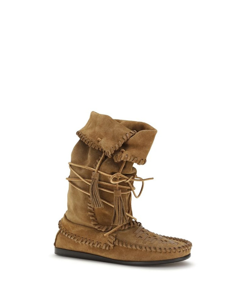 Brown Calf Leather Bos Taurus Lace-Up Boots Glam Steals