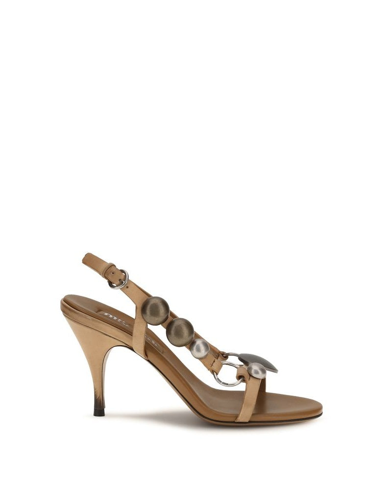 Miu Miu Brown Stiletto Heel Sandals Glam Steals