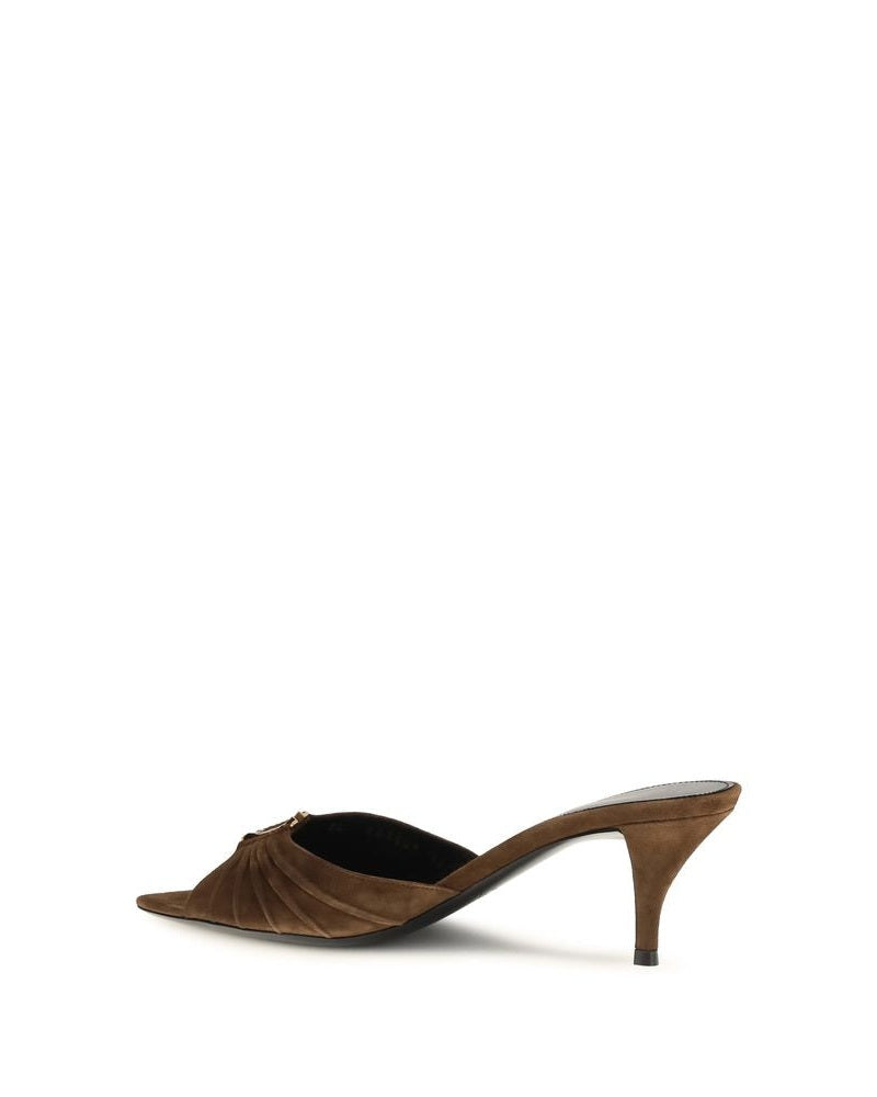 Saint Laurent Brown Stiletto Heel Sandals Glam Steals