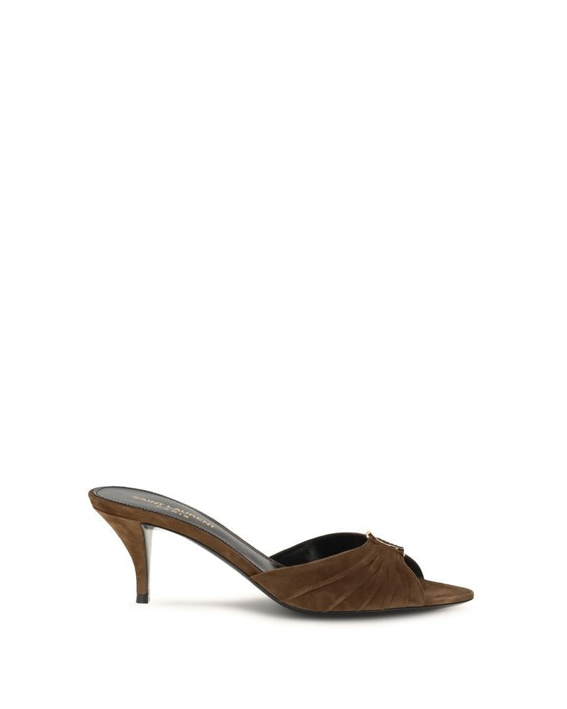 Saint Laurent Brown Stiletto Heel Sandals Glam Steals