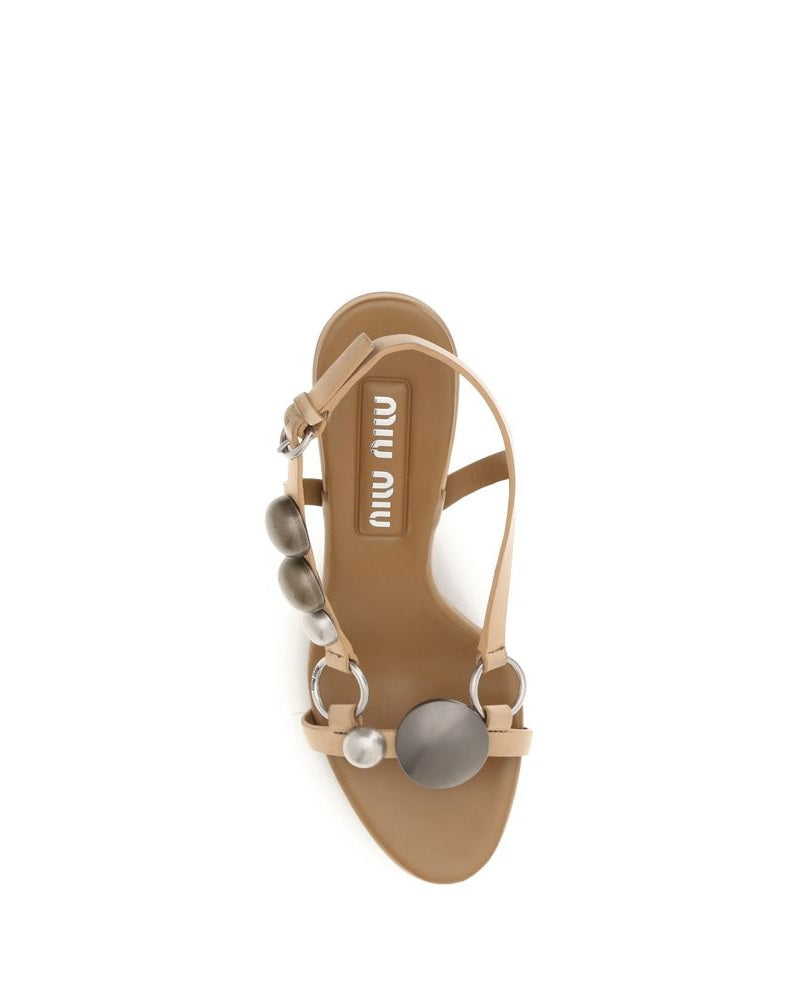 Miu Miu Brown Stiletto Heel Sandals Glam Steals