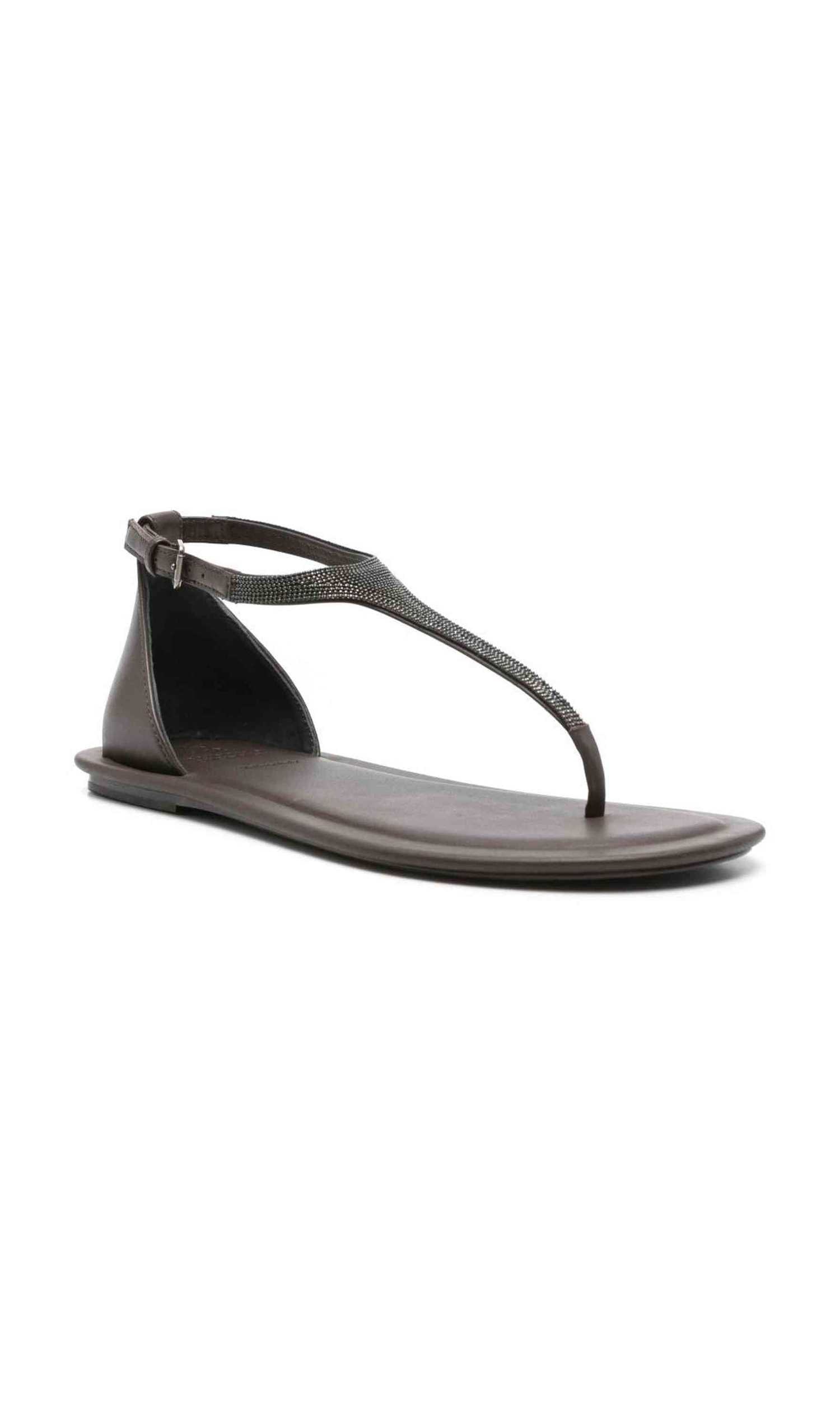 Brunello Cucinelli Bead Detail Sandals Glam Steals