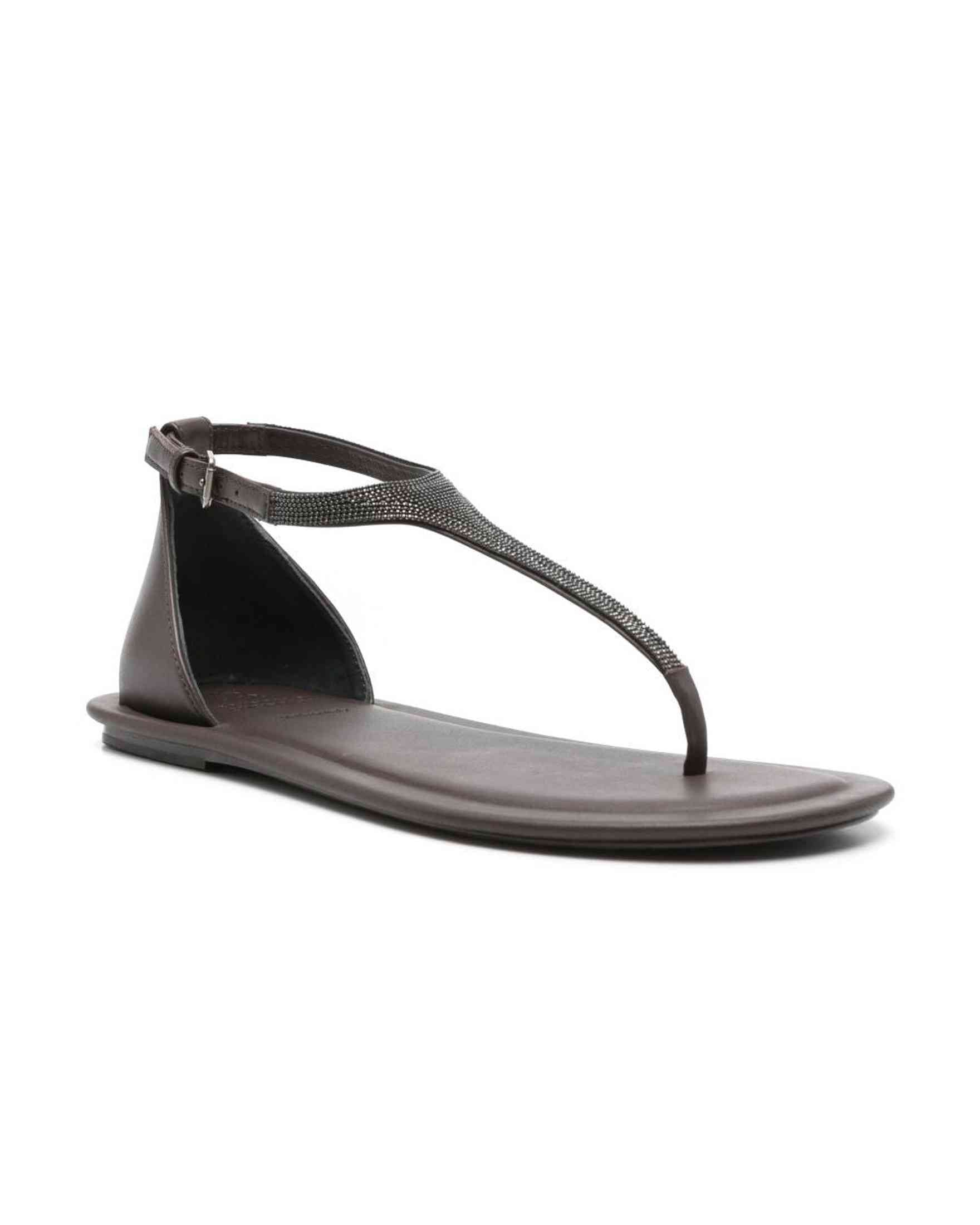 Brunello Cucinelli Bead Detail Sandals Glam Steals