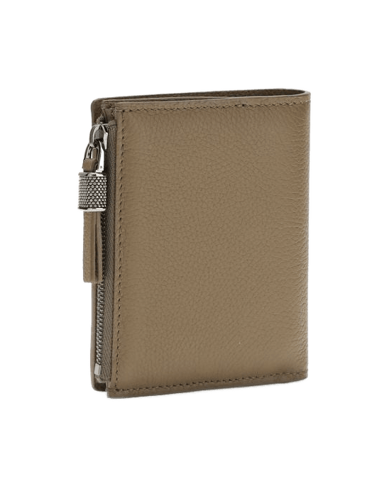 Brunello Cucinelli Beige Calf Leather Bos Taurus Wallet Glam Steals