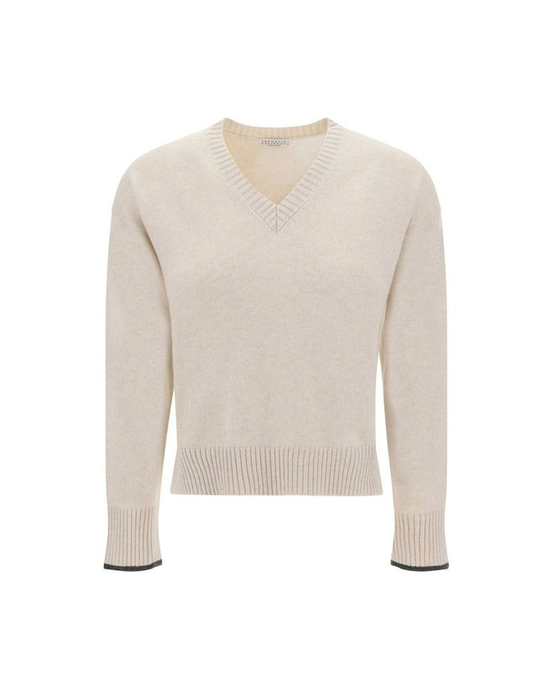 Brunello Cucinelli Beige Cashmere Sweater Glam Steals