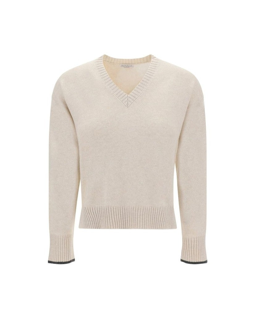 Brunello Cucinelli Beige Cashmere Sweater Glam Steals
