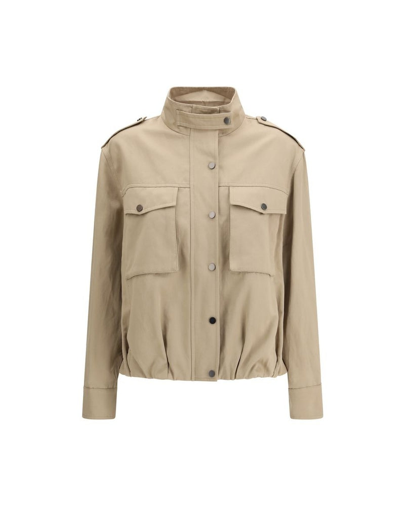 Brunello Cucinelli Beige Cotton Coat Glam Steals
