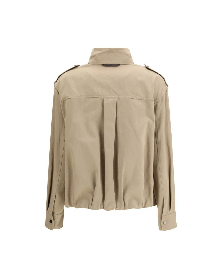 Brunello Cucinelli Beige Cotton Coat Glam Steals