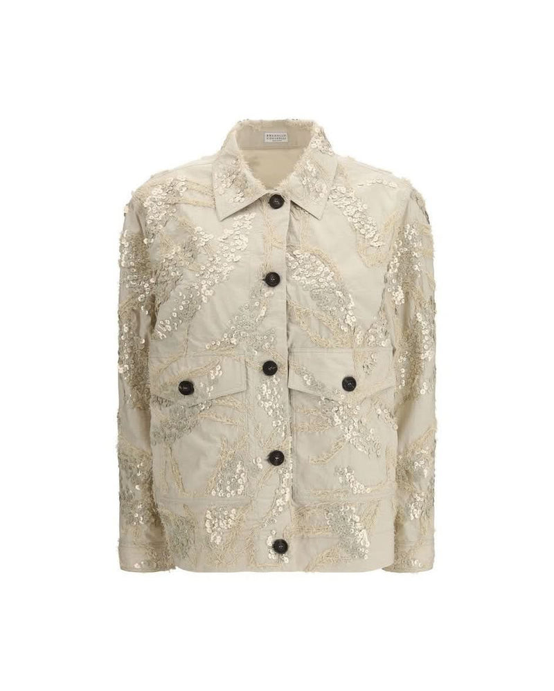 Brunello Cucinelli Beige Cotton Coat 