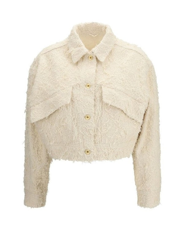 Brunello Cucinelli Beige Cotton Denim Jacket 
