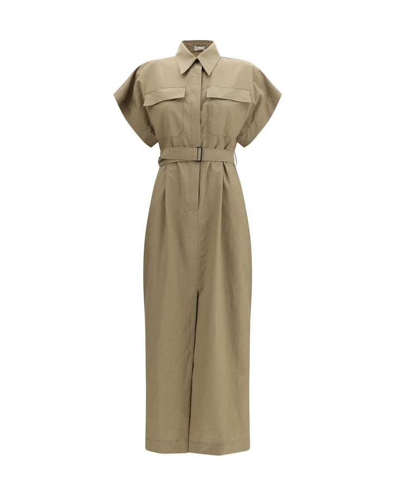 Brunello Cucinelli Beige Cotton Dress Glam Steals