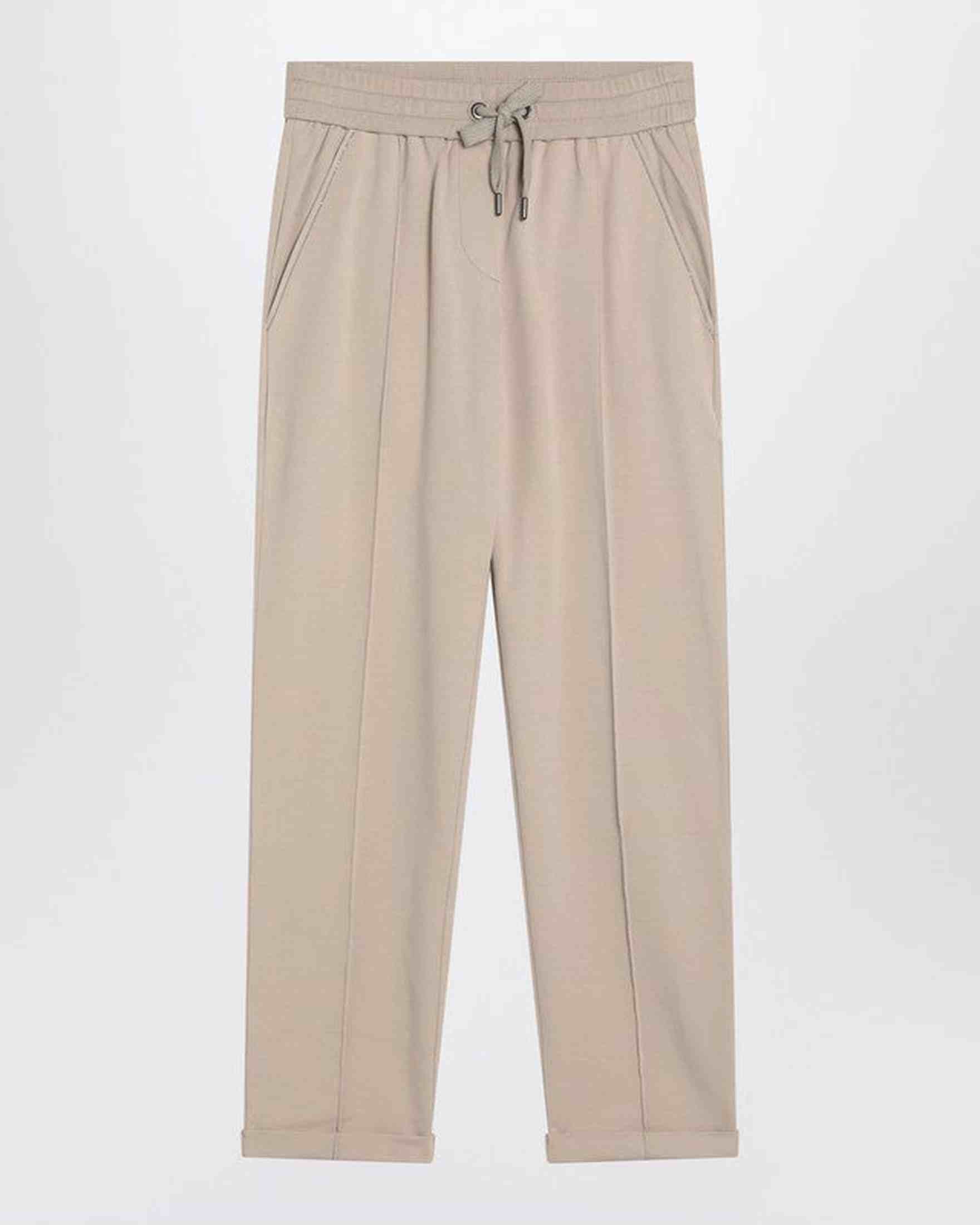 Brunello Cucinelli Beige Cotton Joggers Glam Steals