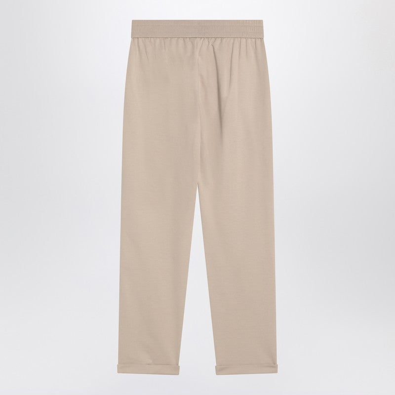 Brunello Cucinelli Beige Cotton Joggers Glam Steals