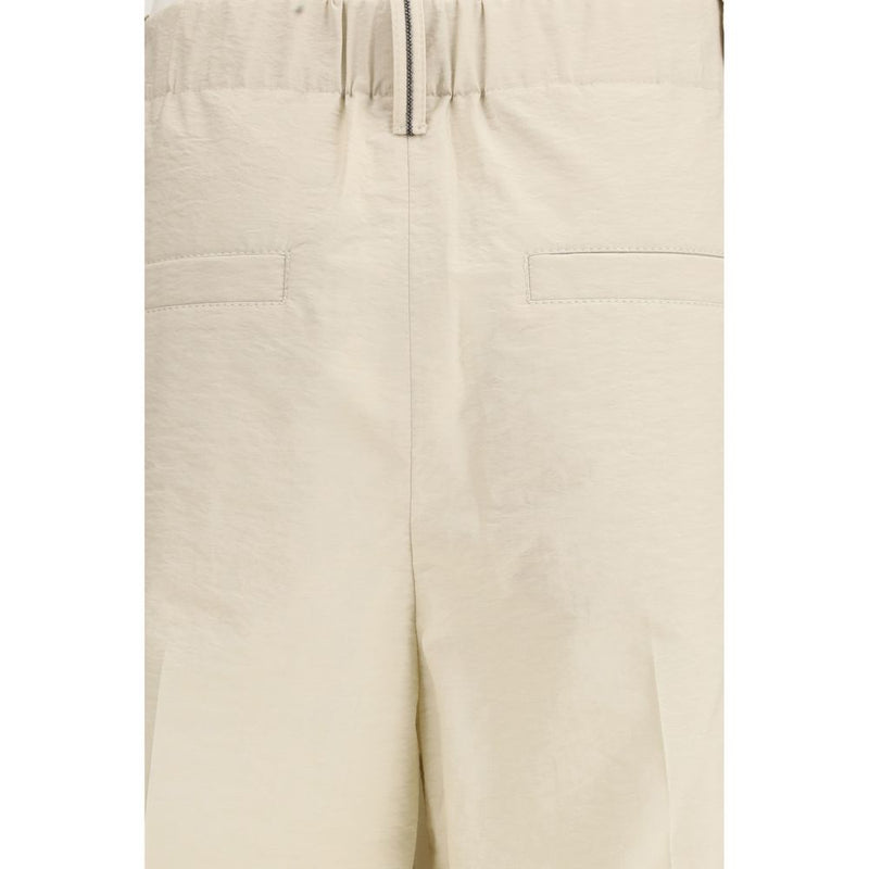 Brunello Cucinelli Beige Cotton Pant Glam Steals