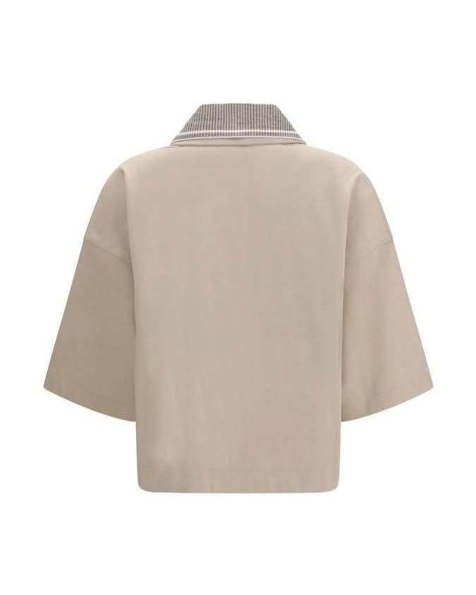 Brunello Cucinelli Beige Cotton Polo Shirt 