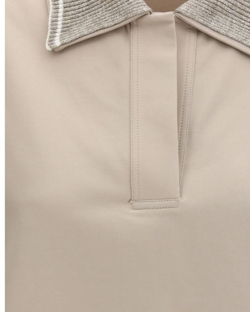 Brunello Cucinelli Beige Cotton Polo Shirt 