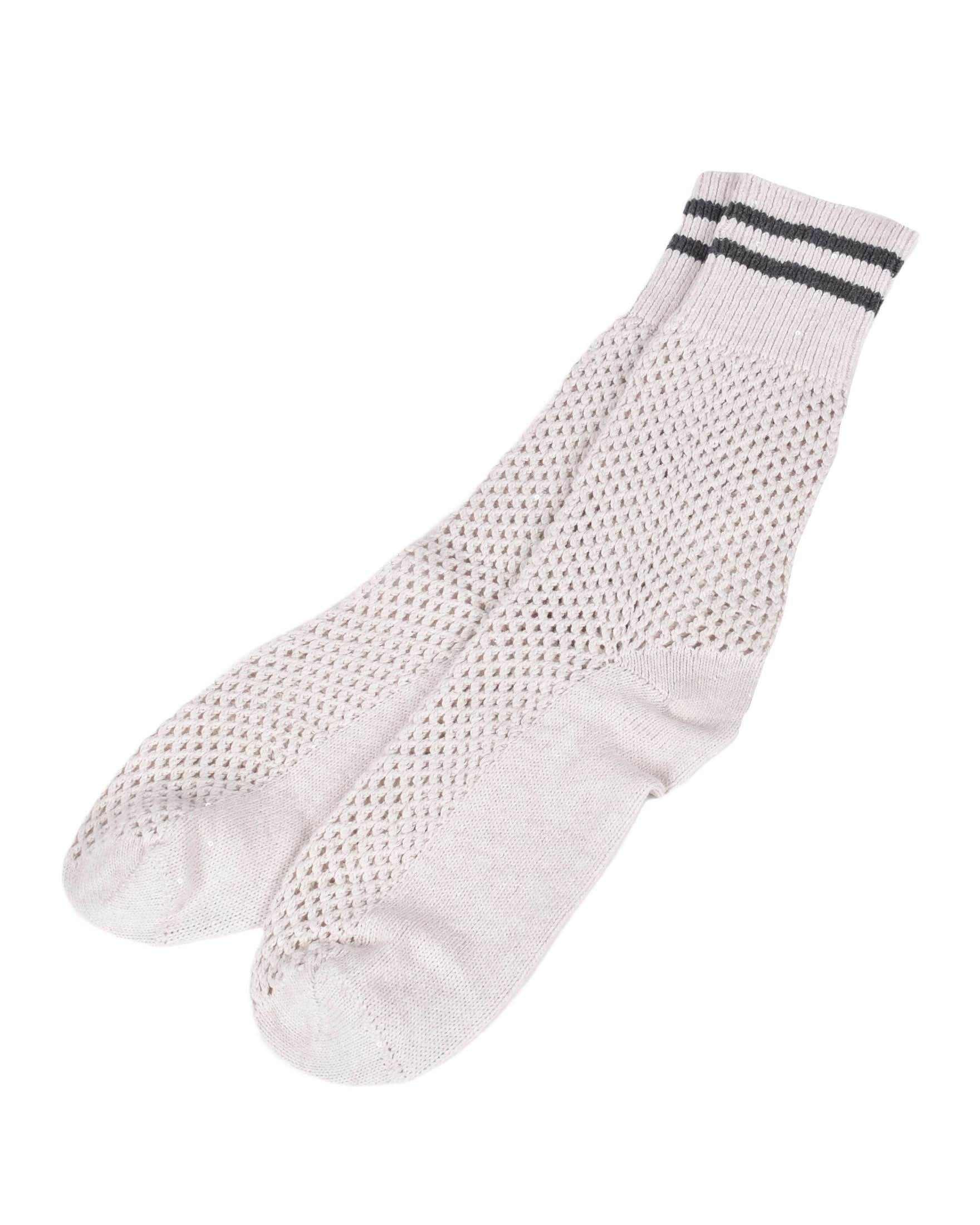 Brunello Cucinelli Beige Cotton Socks 