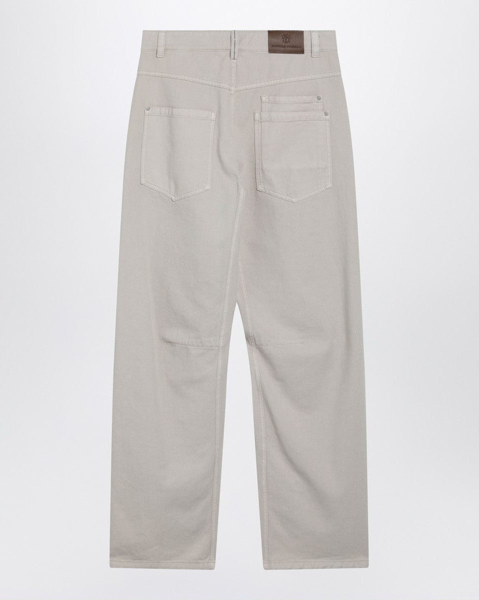 Brunello Cucinelli Beige Cotton Trouser Glam Steals