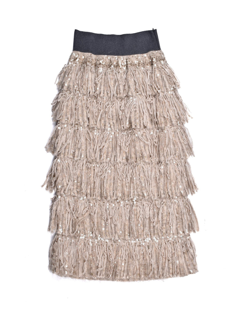 Brunello Cucinelli Beige Fabric Skirt Glam Steals