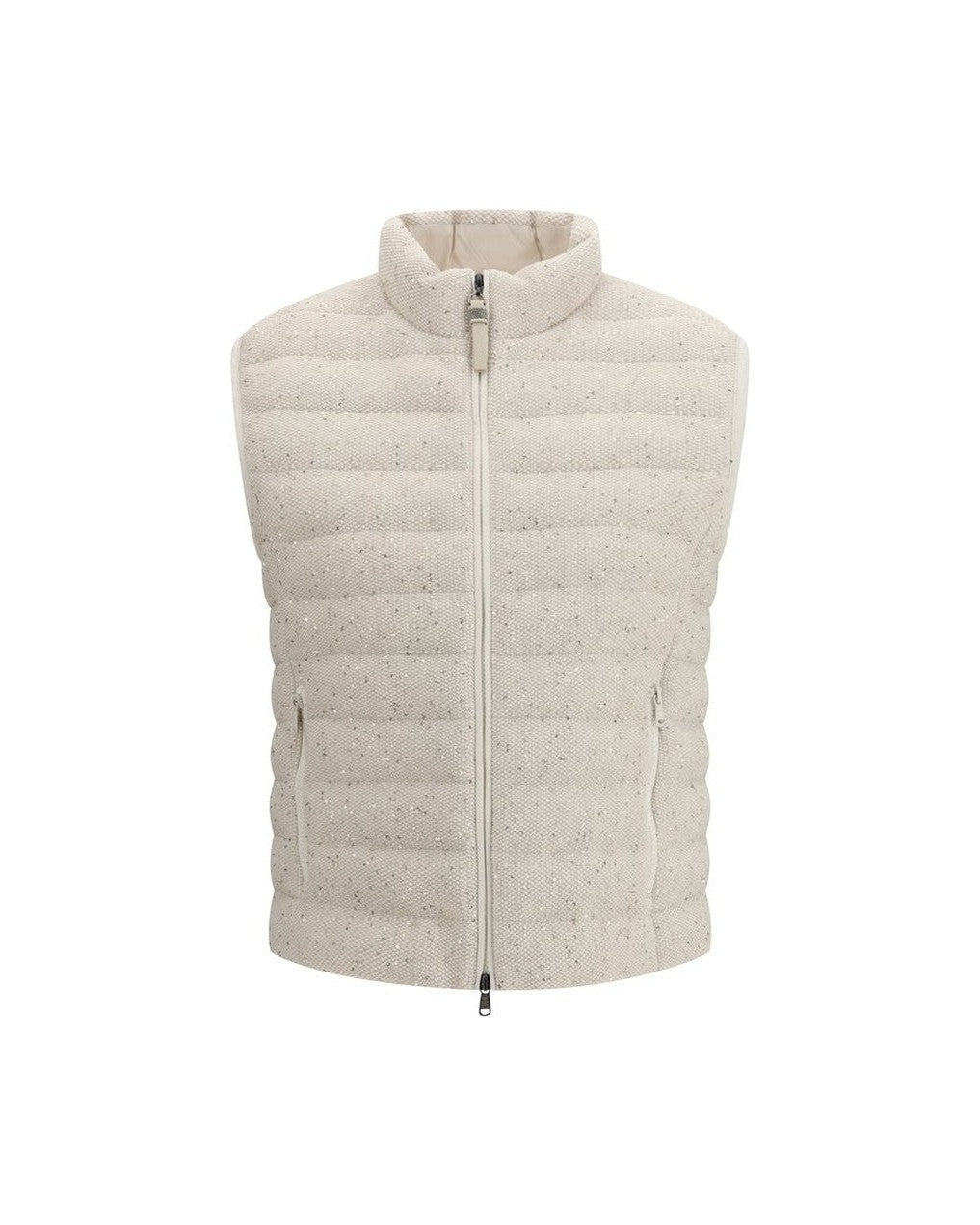 Brunello Cucinelli Beige Goose Down Sleveless Jacket Glam Steals