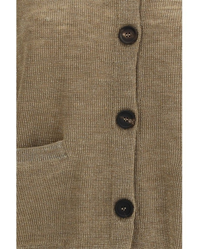 Brunello Cucinelli Beige Linen Cardigan 