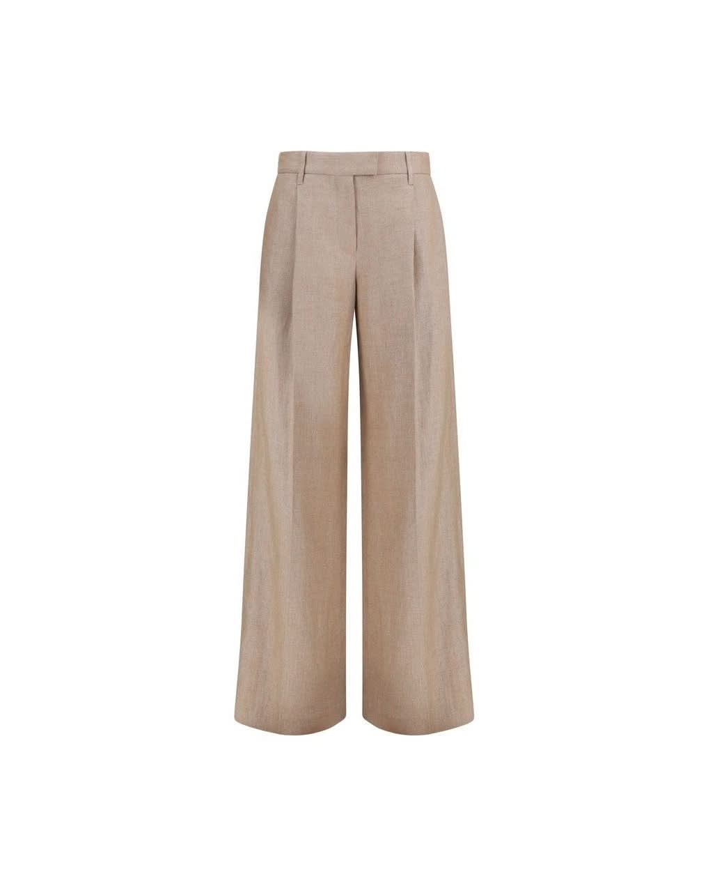 Brunello Cucinelli Beige Linen Casual Pant Glam Steals