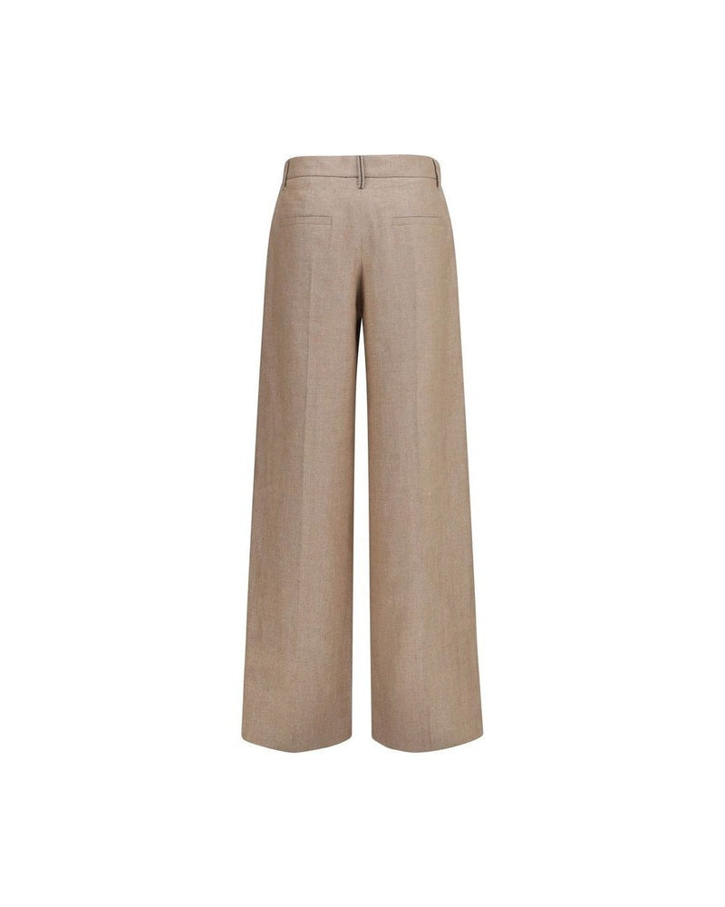 Brunello Cucinelli Beige Linen Casual Pant Glam Steals