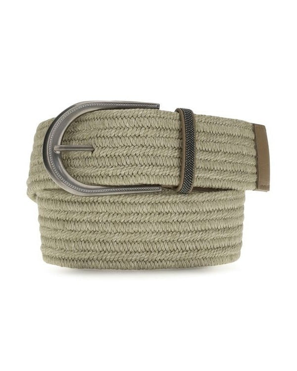 Brunello Cucinelli Beige Linen Regular Belt Glam Steals