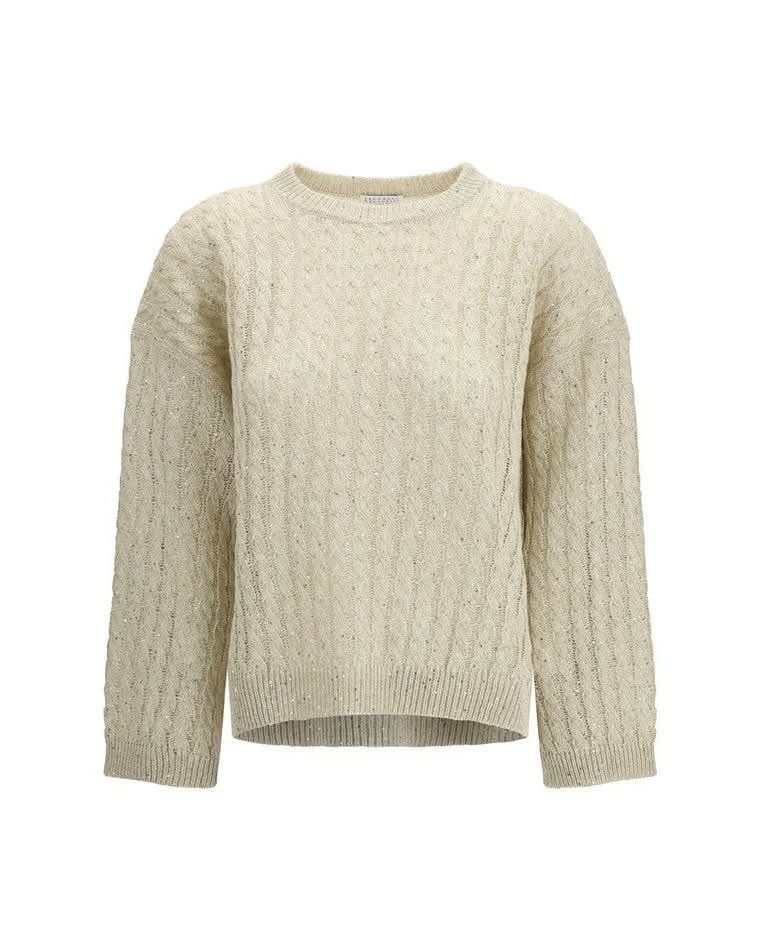 Brunello Cucinelli Beige Linen Sweat-shirt 