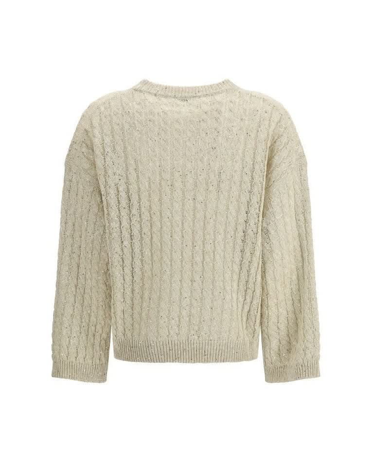 Brunello Cucinelli Beige Linen Sweat-shirt 