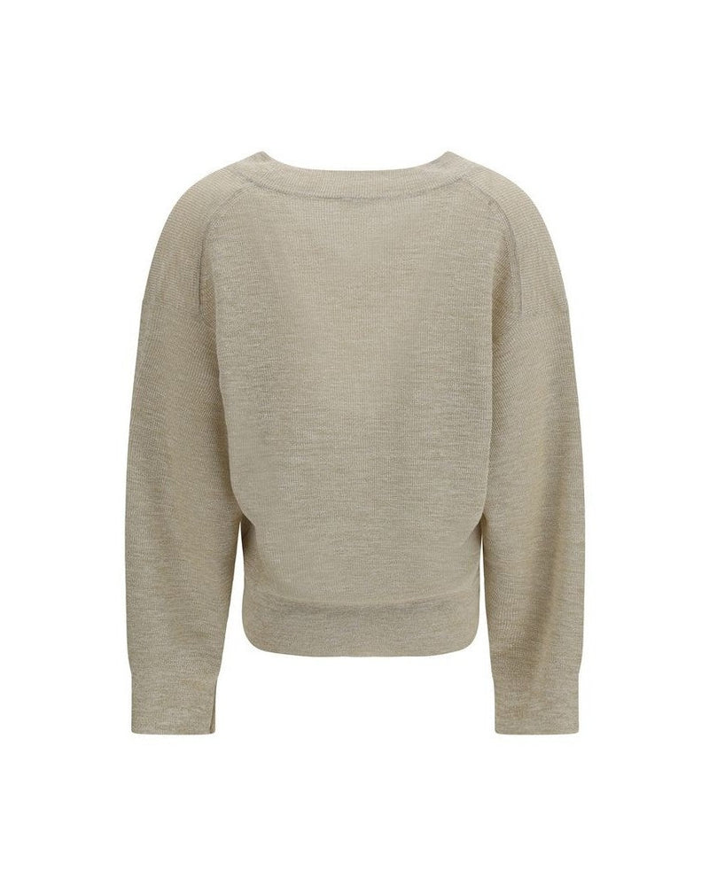 Brunello Cucinelli Beige Linen Sweat-shirt Glam Steals