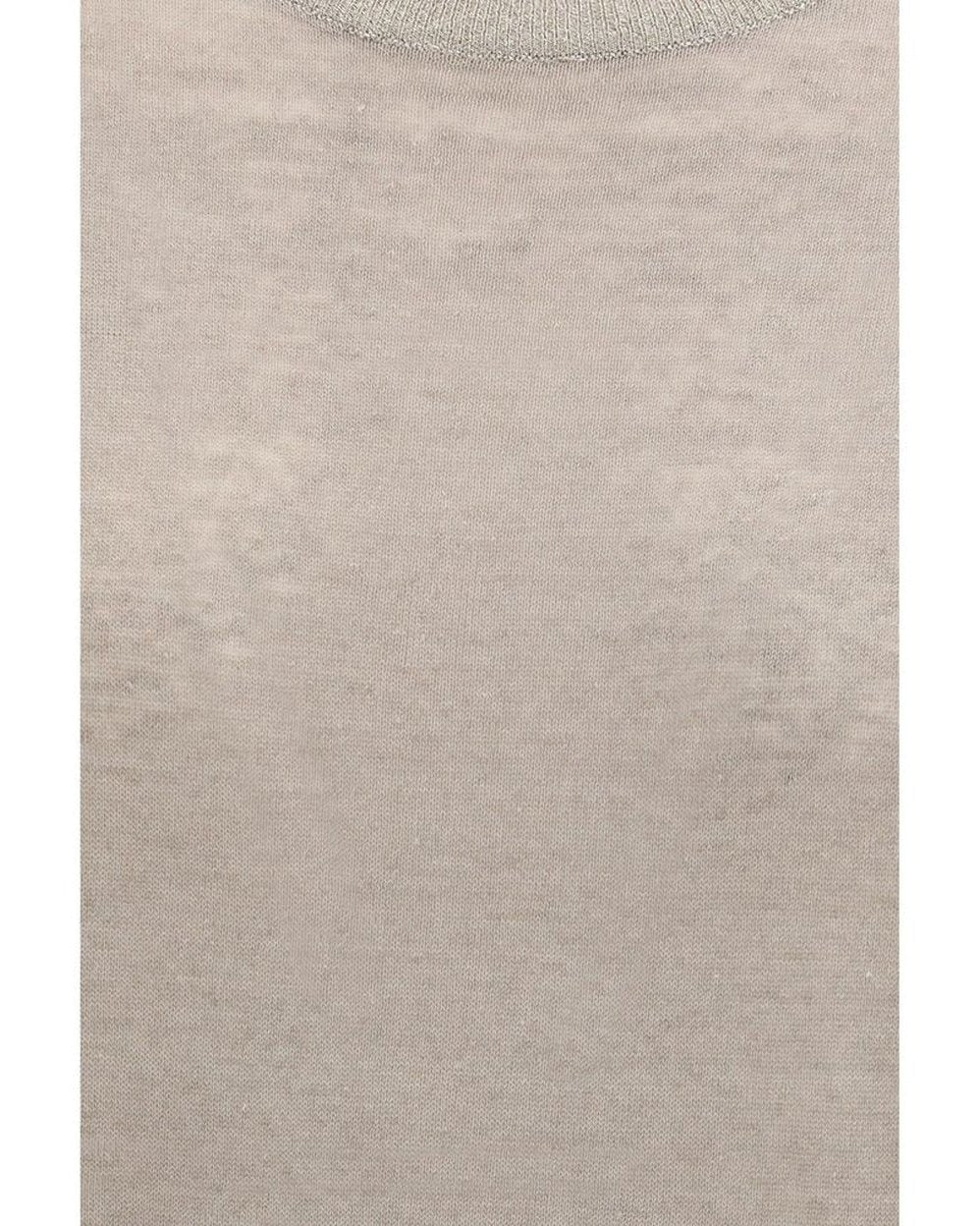 Brunello Cucinelli Beige Linen T-shirt Glam Steals