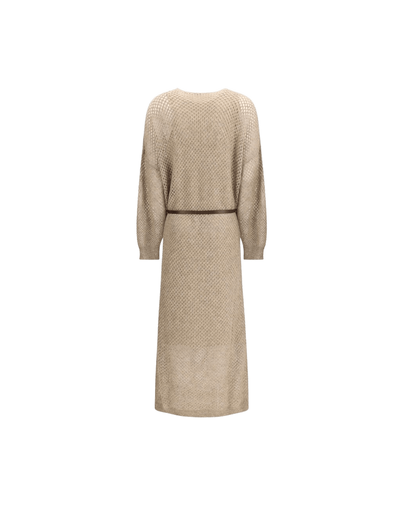 Brunello Cucinelli Beige Mohair Casual Dress Glam Steals