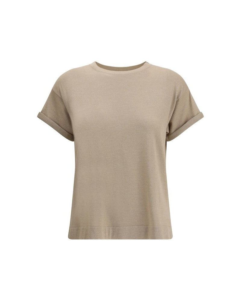 Brunello Cucinelli Beige Nylon T-shirt Glam Steals