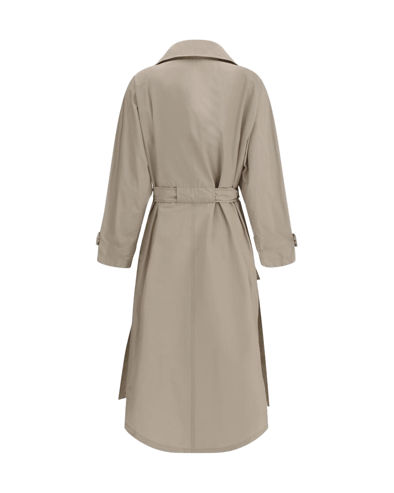 Brunello Cucinelli Beige Polyester Coat Glam Steals