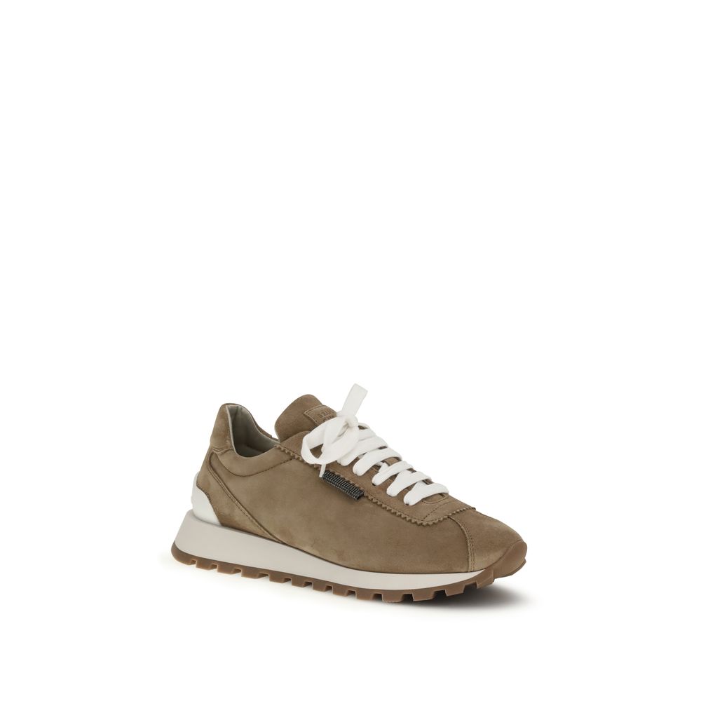 Brunello Cucinelli Beige Rubber Platform Sneakers Glam Steals