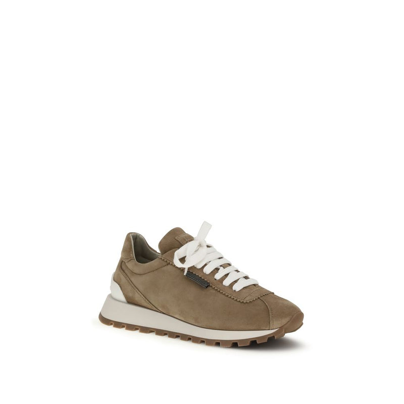 Brunello Cucinelli Beige Rubber Platform Sneakers Glam Steals