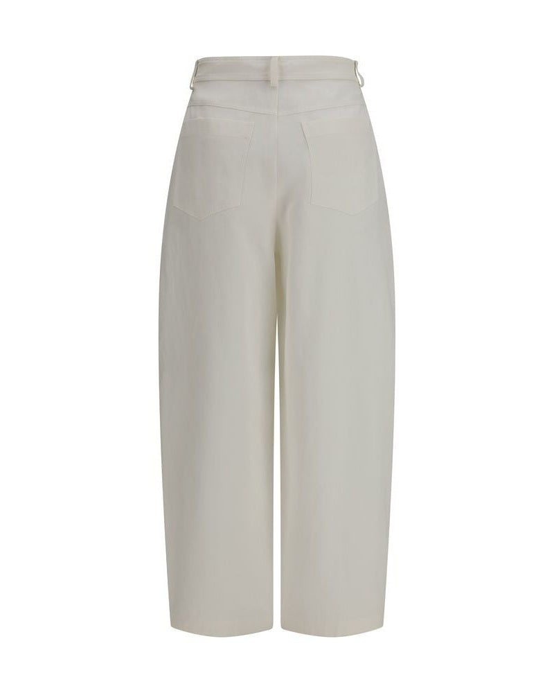 Brunello Cucinelli Beige Silk Casual Pant Glam Steals