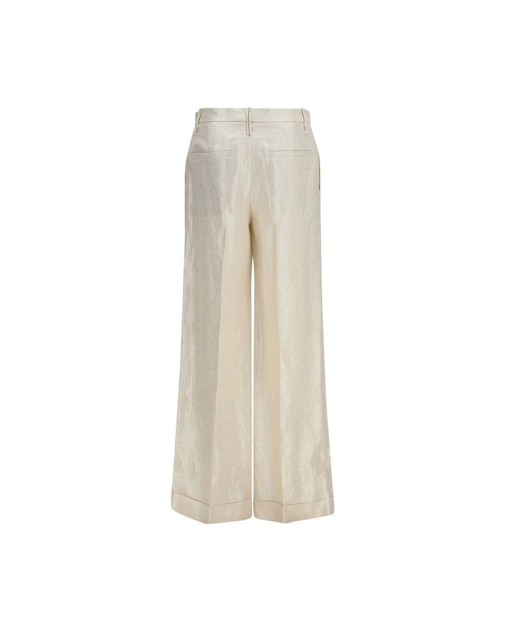Brunello Cucinelli Beige Silk Casual Pant Glam Steals