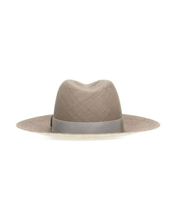 Brunello Cucinelli Beige Straw Fedora Glam Steals