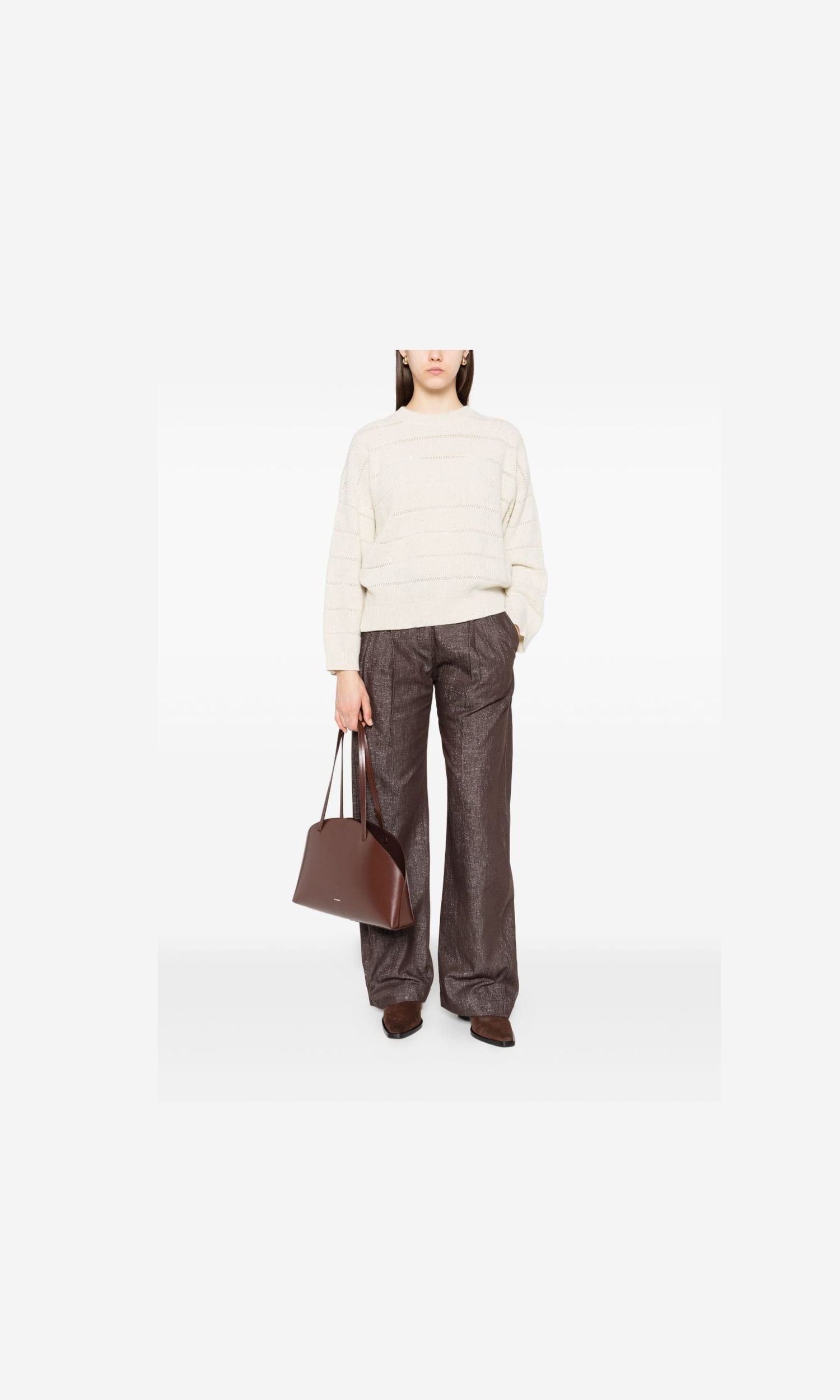 Brunello Cucinelli Beige Sweater Glam Steals