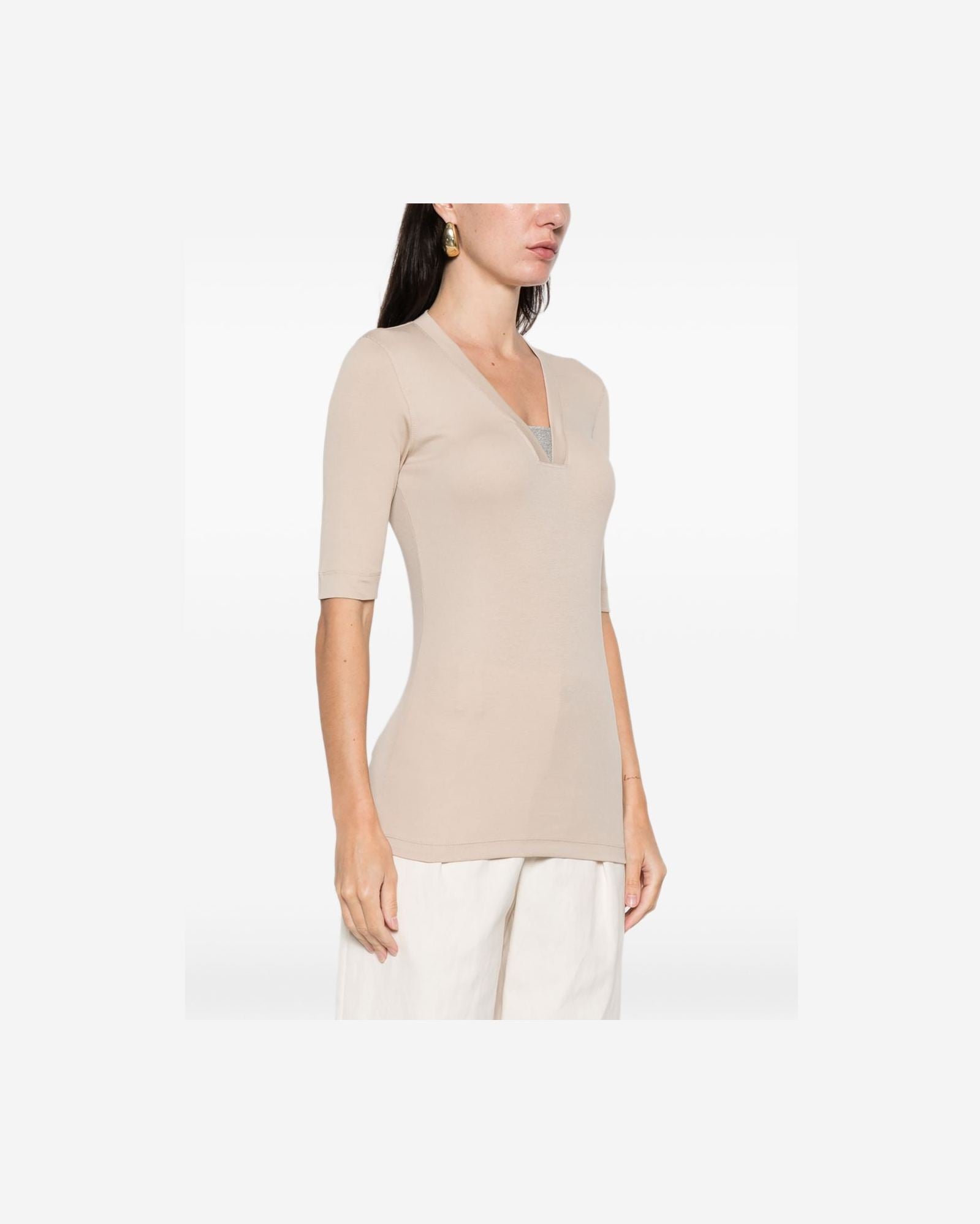 Brunello Cucinelli Beige Sweater Glam Steals