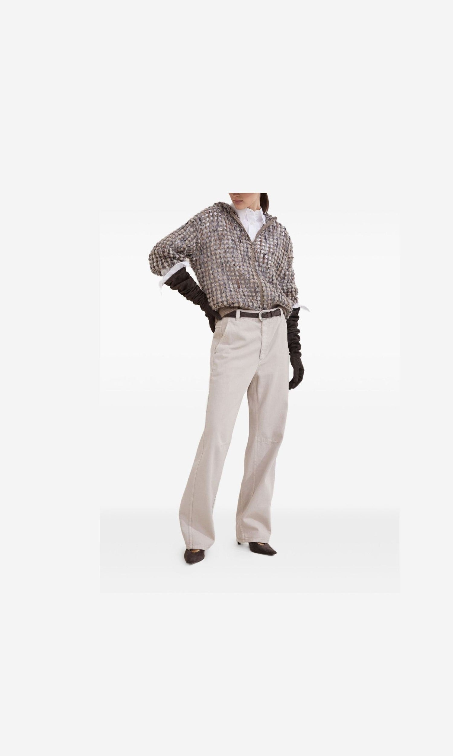 Brunello Cucinelli Beige Sweater Glam Steals